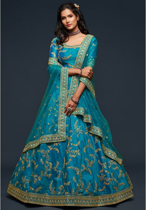 Firozi lehenga shop choli