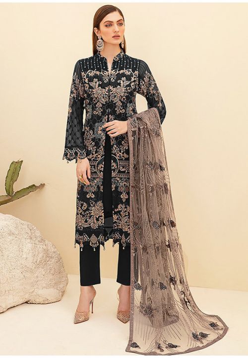 Black Indian Pakistan Sangeet Salwar Kameez Pant SFPRF163105 – Siya Fashions