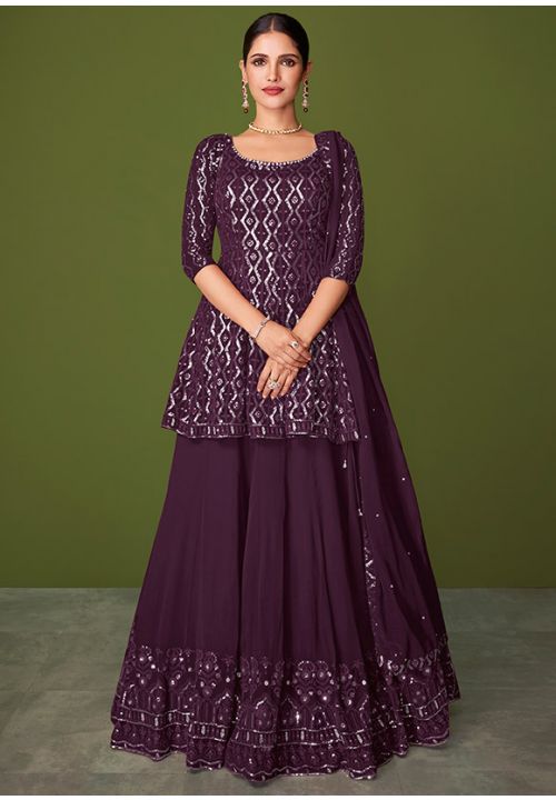 Long frock outlet with palazzo