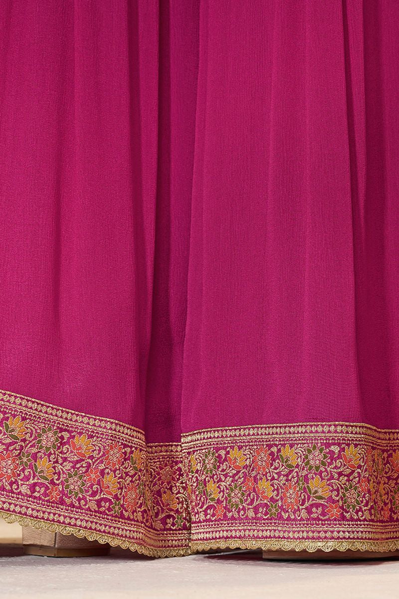 Pink Sarara Kameez Readymade Salwar Kameez In Silk SFVNF1706R