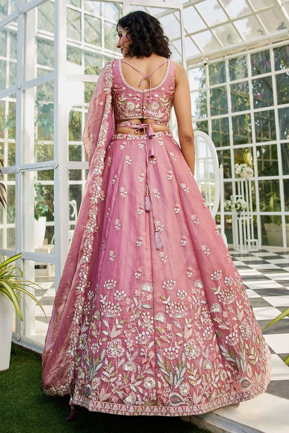 Pink Net Heavy Designer Lehenga Choli Set SFROY509002