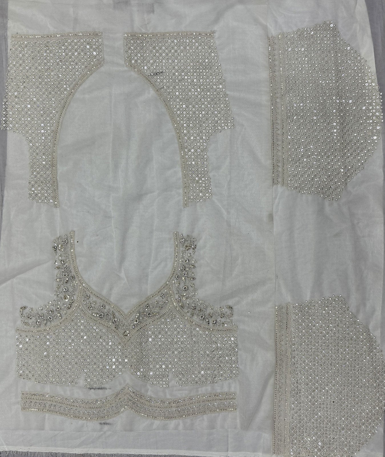 White Net Reception Lehenga Choli Set SFANJ2937