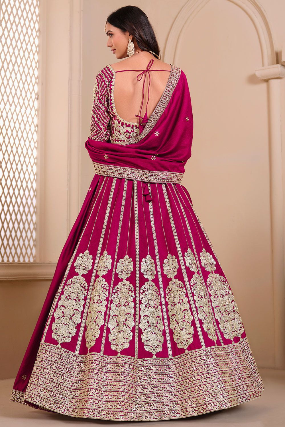 Pink Art Silk Designer Party Lehenga SFDFS32804