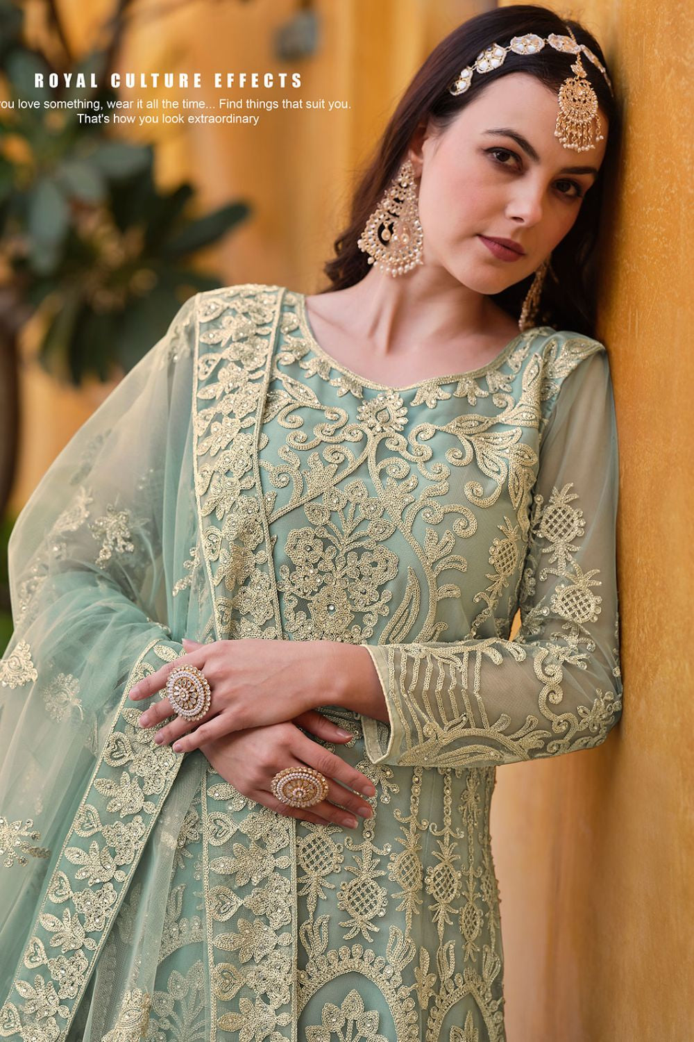 Designer Light Green Colour Net Anarkali Suit SFSA449904