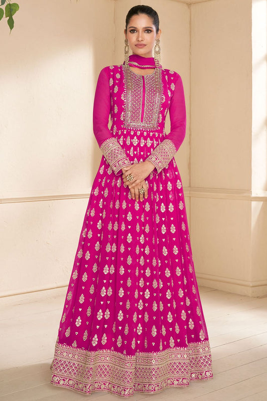 Designer Pink Colour Georgette Anarkali Suit SFYS120803