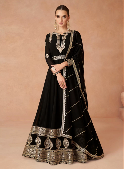 Black Embroidered Work Readymade Designer Salwar Suit SFFZ143675