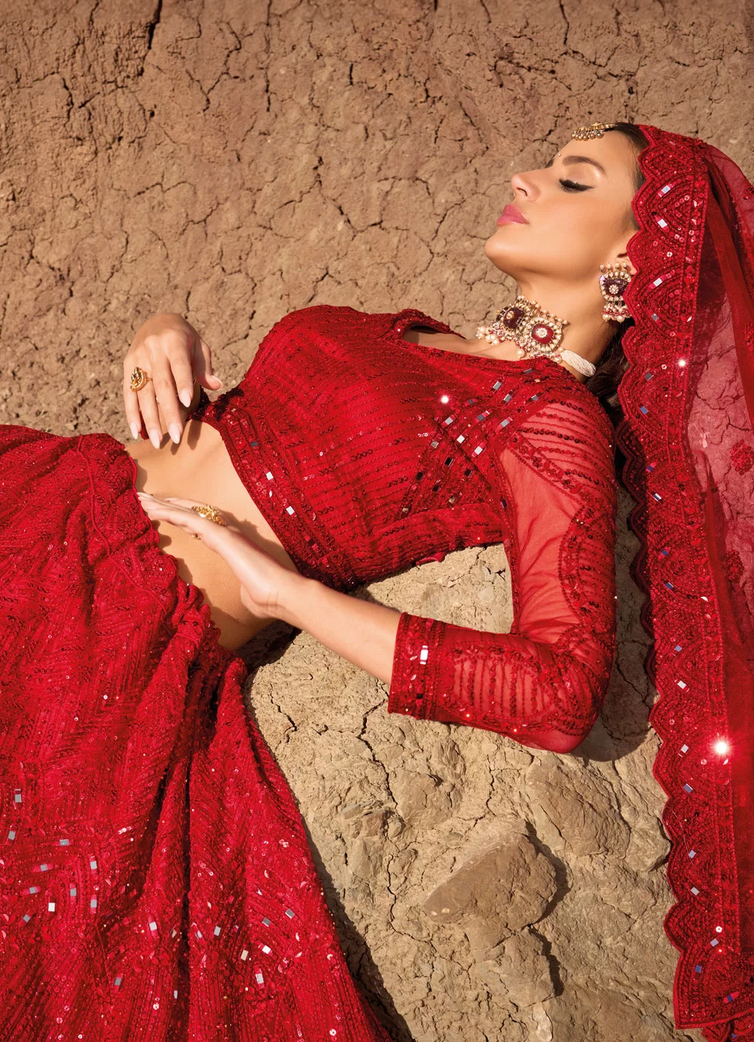 Heavy Bridal Red Lehenga Choli for Indian Bridal Wear | Одежда, Индийский,  Выкройки