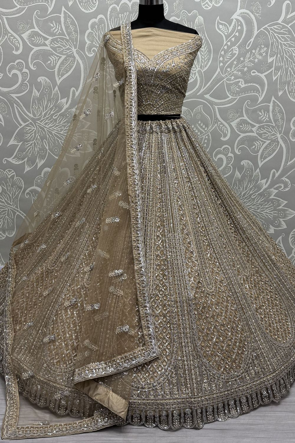 Golden Net Designer Lehenga Set SFANJ2955