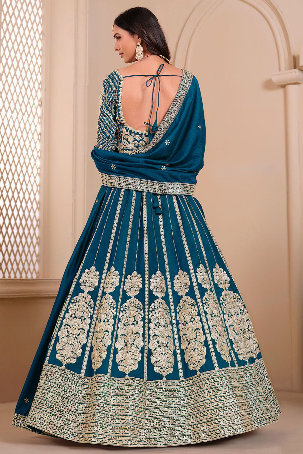 Blue Art Silk Designer Party Lehenga SFDFS32803