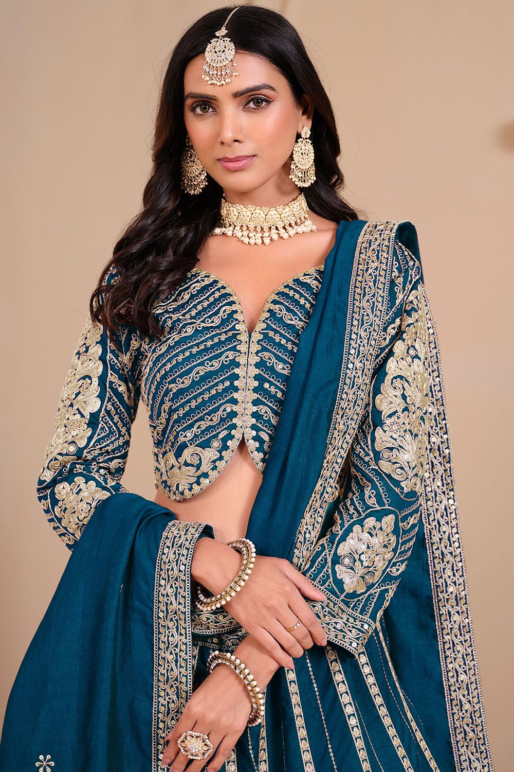 Blue Art Silk Designer Party Lehenga SFDFS32803