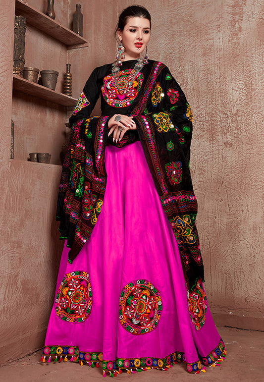 Rani Pink Cotton Chaniya Cholis - SFYS69702B