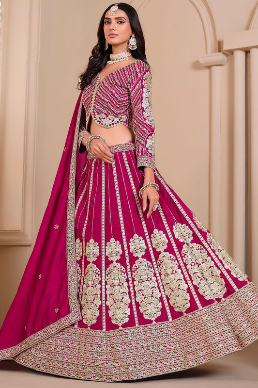 Pink Art Silk Designer Party Lehenga SFDFS32804