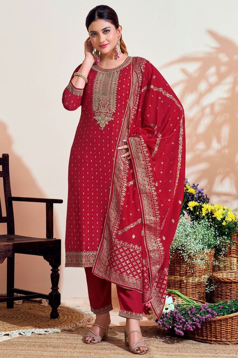 Red Wedding Readymade Salwar Kameez SFSA483501R