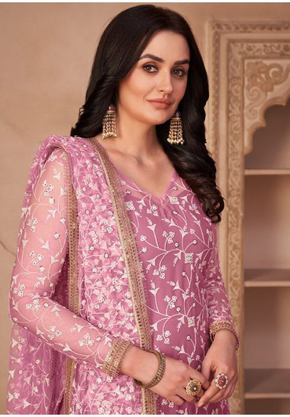 Pink Plus Size Salwar Suit Pan In Net SFYS80403 - Siya Fashions