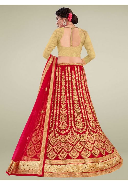 Buy Red Sangeet Evening Lehenga Set SFSHV4504 - Siya Fashions