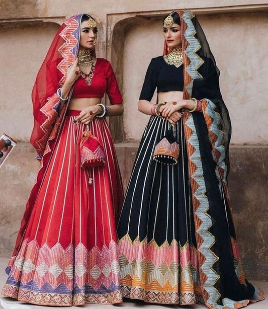 Royal Silk Bridal Red Kasab Lehenga Set SIYA6790INS – Siya Fashions