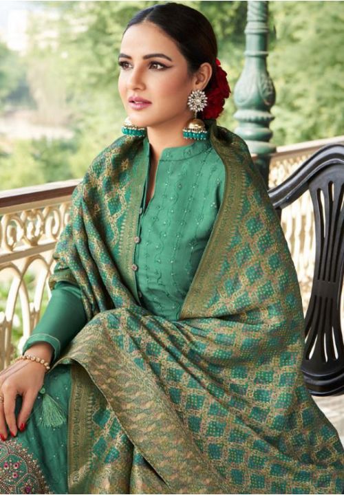 Tussar silk best sale salwar suits