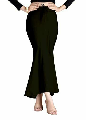 Black Women Saree Shapewear Blended Mermaid Petticoat Stitched Lehenga  Women Strechable Sari Skirt for Bridesmaid Solid Plain Skirt -  Denmark