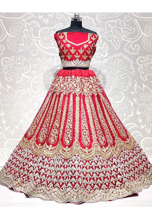 Zari Work Georgette Lehenga Choli Indian Ethnic Wedding Wear Lengha Chunri  Sari | eBay