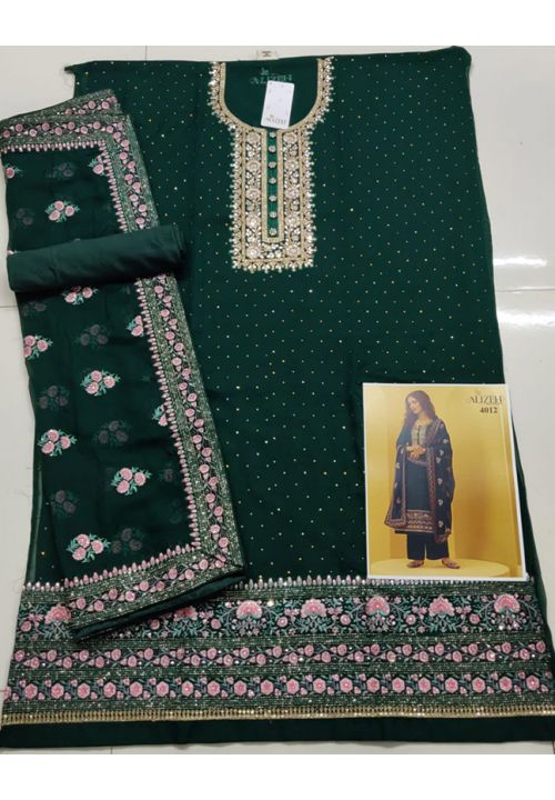 Green Indian Wedding Palazzo Suit SFSA284602 - Siya Fashions