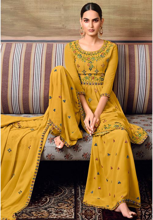 Yellow suit for on sale haldi